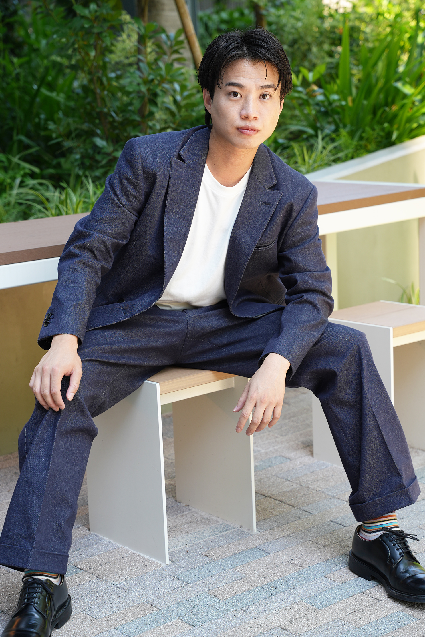 LOOK 09 Denim Slacks